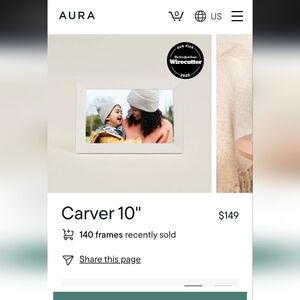 Aura Carver 10" Digital Frame